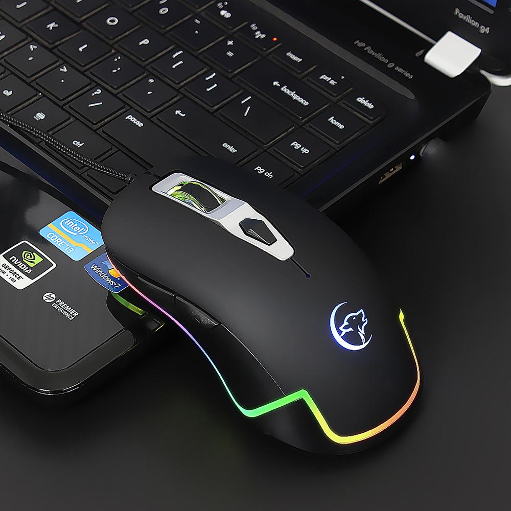 Chuột chơi game có dây YWYT độ nét vĩ mô chuyên nghiệp với tay cầm công thái học RGB