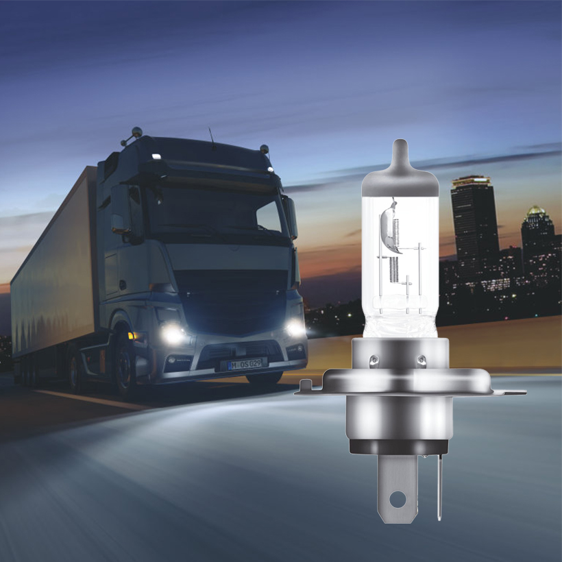 Combo 2 Bóng Đèn Halogen Tăng Sáng 100% OSRAM Truckstar Pro H4 24V 75/70W