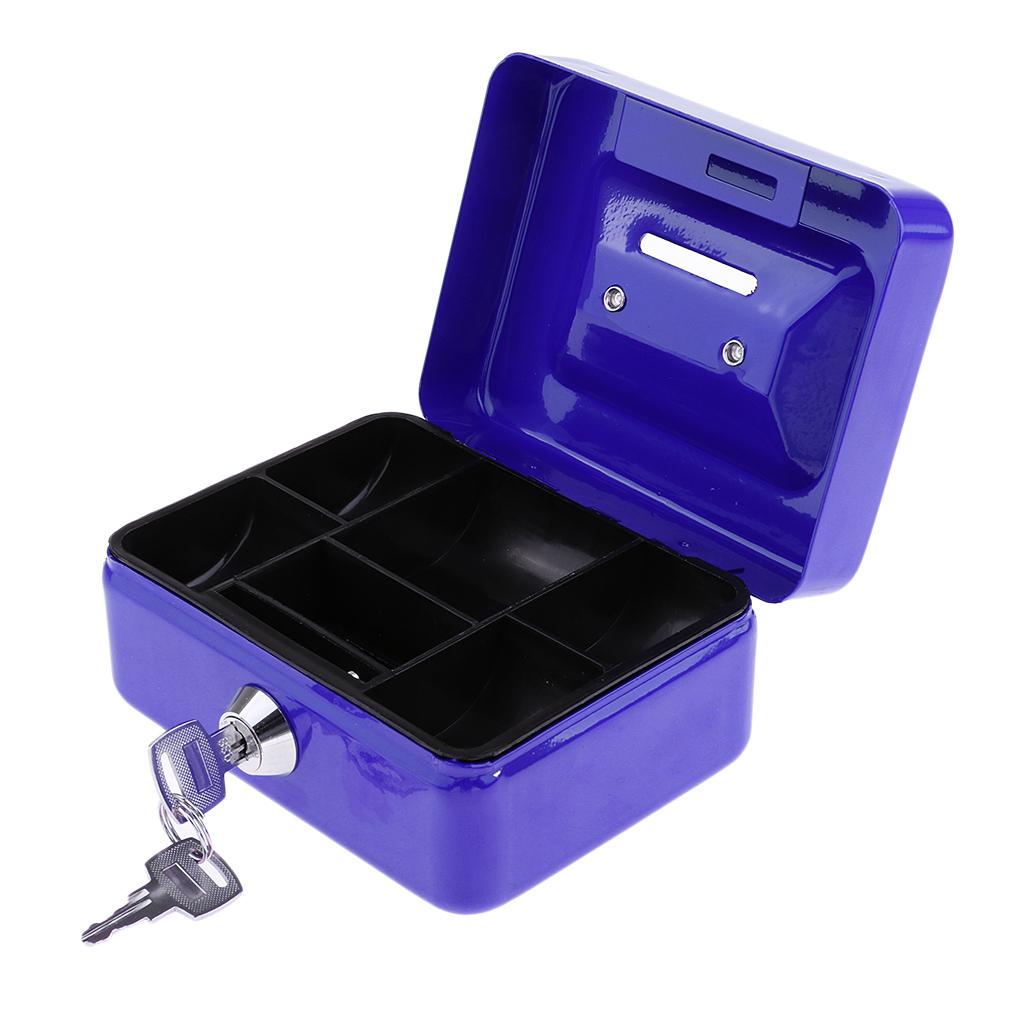 Creative Portable Metal Storage Container Safe Lock Box Money Coffer