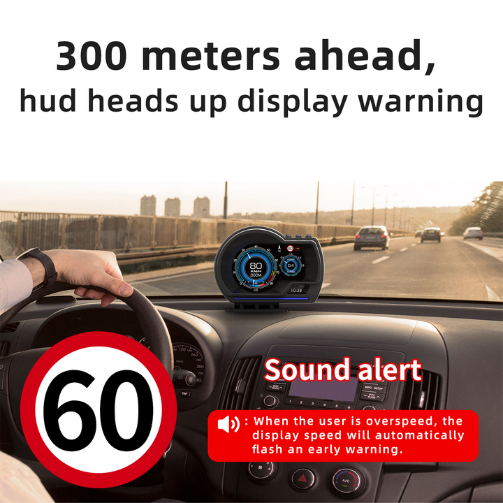 HUD hiển thị tốc độ, cảnh báo giao thông Thương hiệu Wiiyii P6 màn hình: 3.5 inch - Hàng nhập khẩu