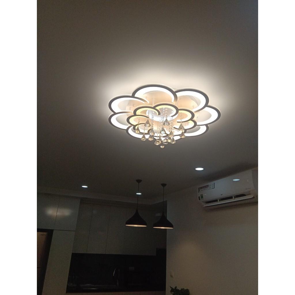 Đèn mica ốp trần mâm mica ốp trần Đèn mâm mica led