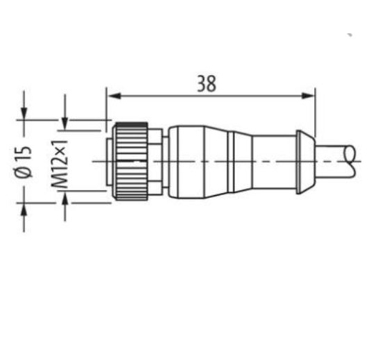 Murrelektronik Cáp M12 đầu cái 0° A-cod dài 3m, PVC 4x0.34 bk UL/CSA