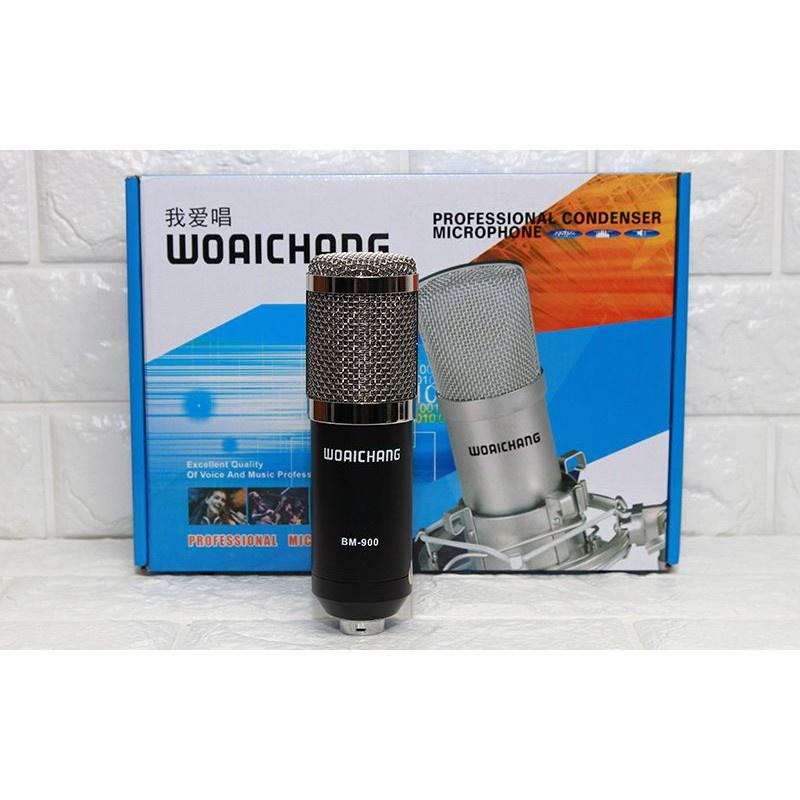 Mic Thu Âm Bm900 Waichang chuyên dụng cho thu âm ( đen và bạc)