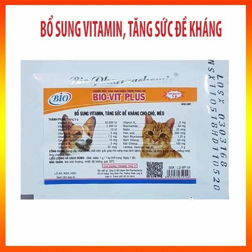 Gói vitamin tăng cường sức đề kháng cho chó mèo- bio vit plus