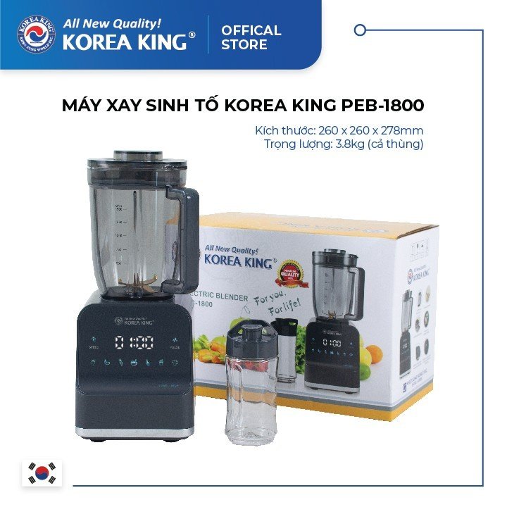 Máy xay sinh tố Korea King PEB-1800 (220-240 V/50-60 Hz, dung tích 1.5L) - Hàng chính hãng
