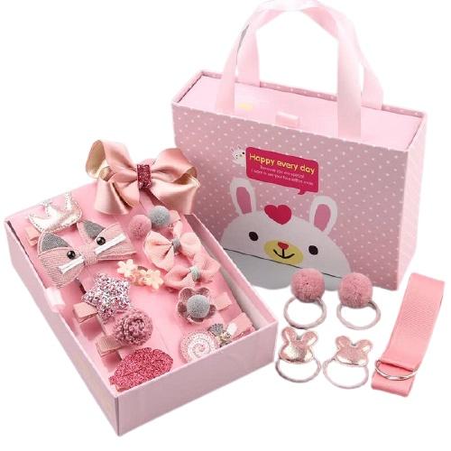 Hộp kẹp tóc 18 chi tiết cho cho bé gái siêu xinh.