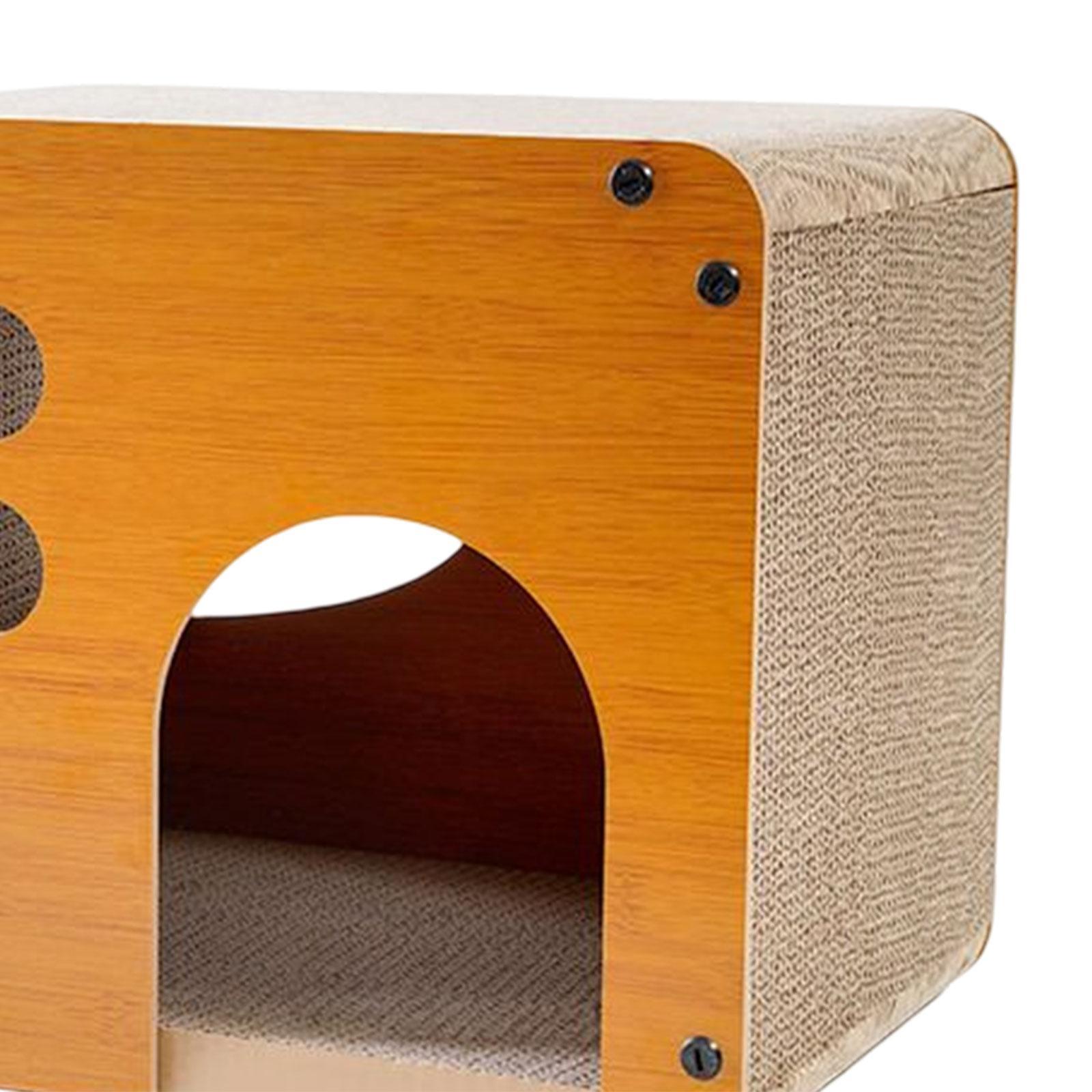 Pets Nest Corrugated Cardboard Breathable Wooden Cat Dog House for Hamster