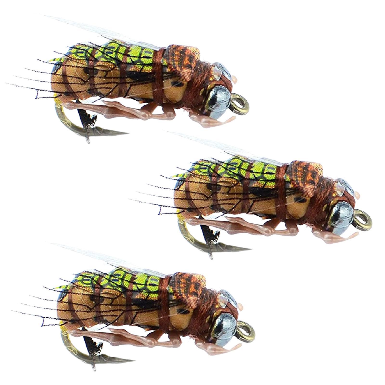 Fly Fishing Flies with Hooks Artificial Baits High Simulation Fishing Baits Accessory Fly Fishing Lures for Sunfish Bass Perch Fishing Gear
