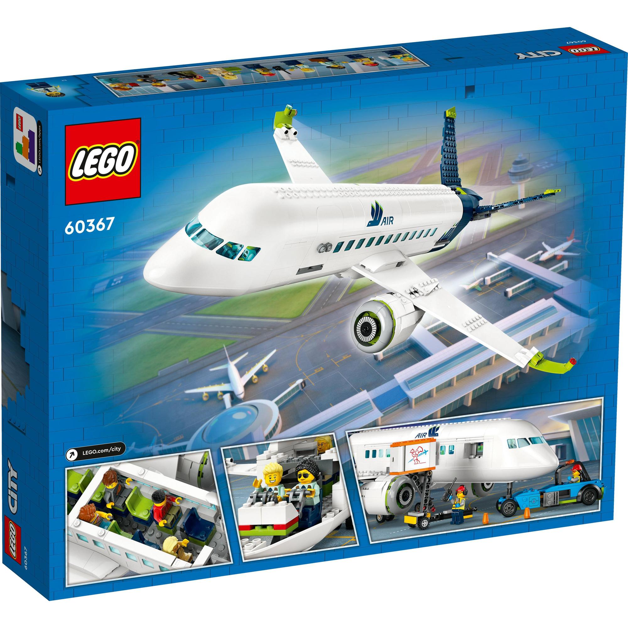 LEGO City 60367 Đồ chơi lắp ráp Máy bay chở hành khách (913 chi tiết)