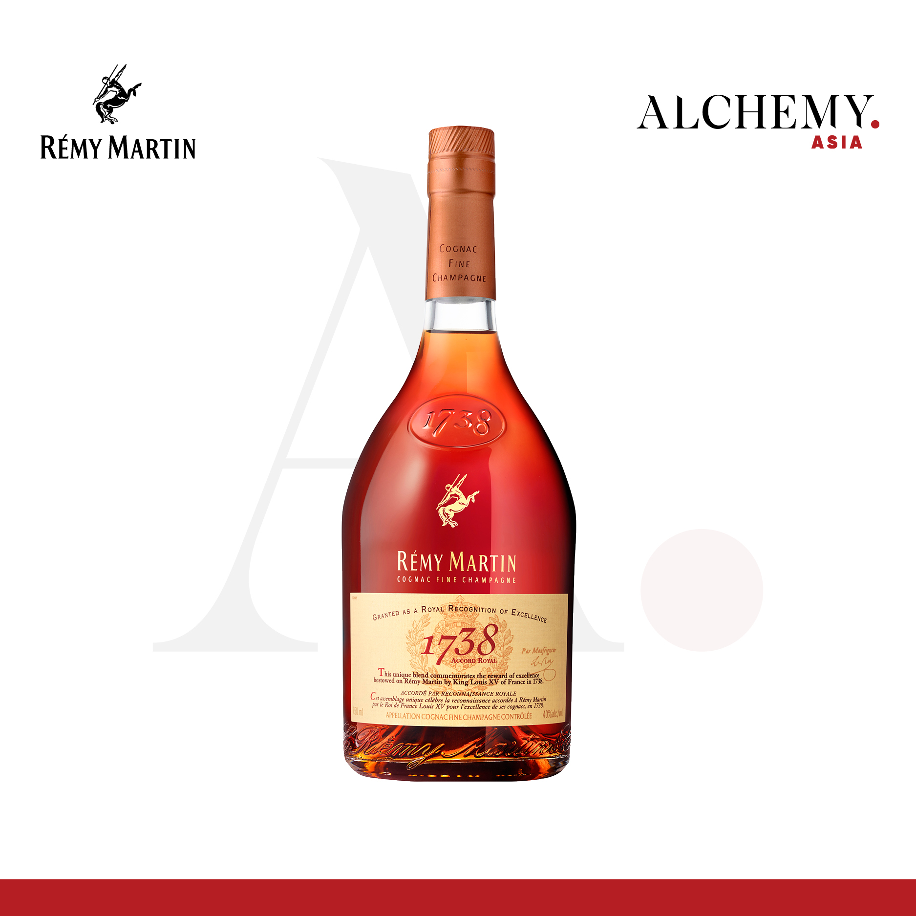 Rượu Remy Martin 1738 40% 1x0.7L - KHÔNG HỘP