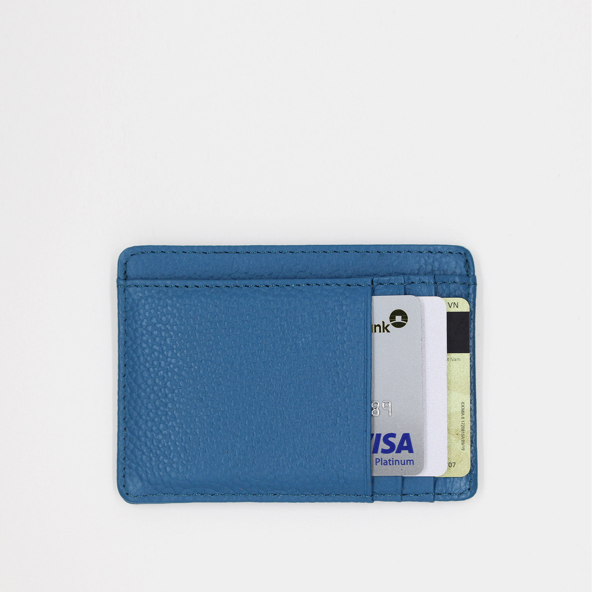 Ví Mini Đựng Thẻ Cardholder Da Thật Cao Cấp Saffiano - Genuine Leather Chống Thấm Nước Unisex Nam Nữ Nhiều Màu AaaJeans