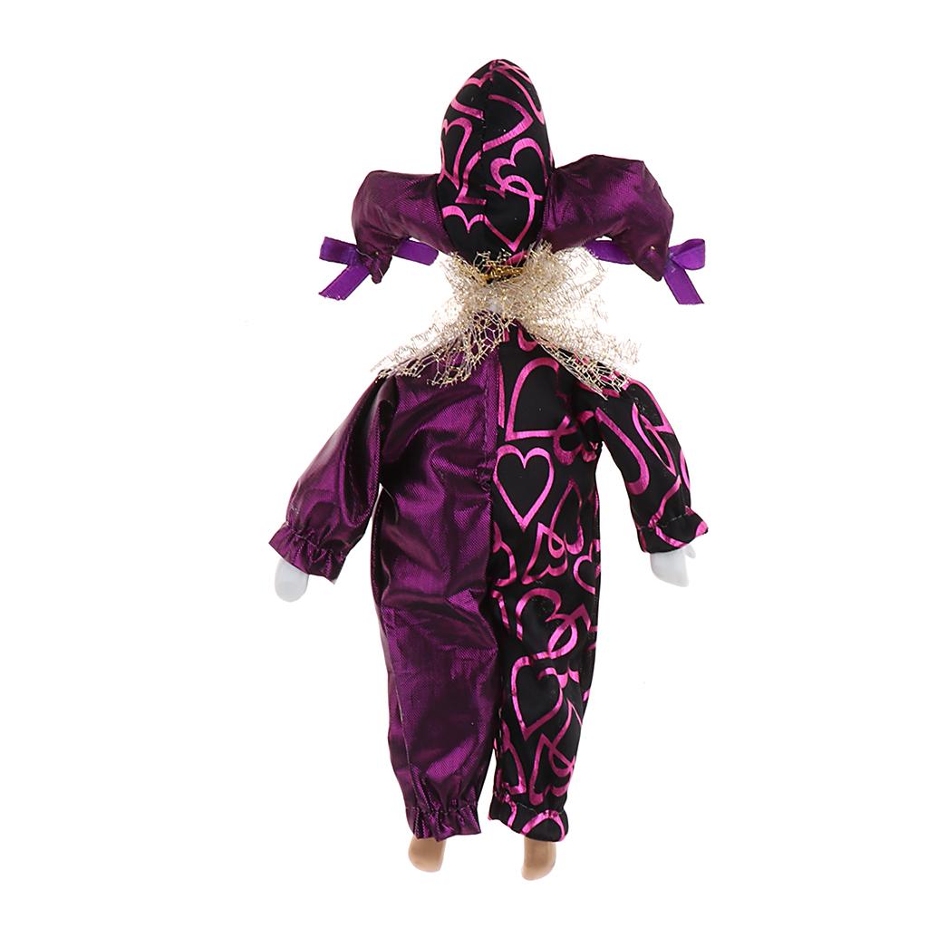 9 Inch Porcelain Dolls Italian Eros Triangel Dolls Model Sad Clown For Dollhouse Decoration