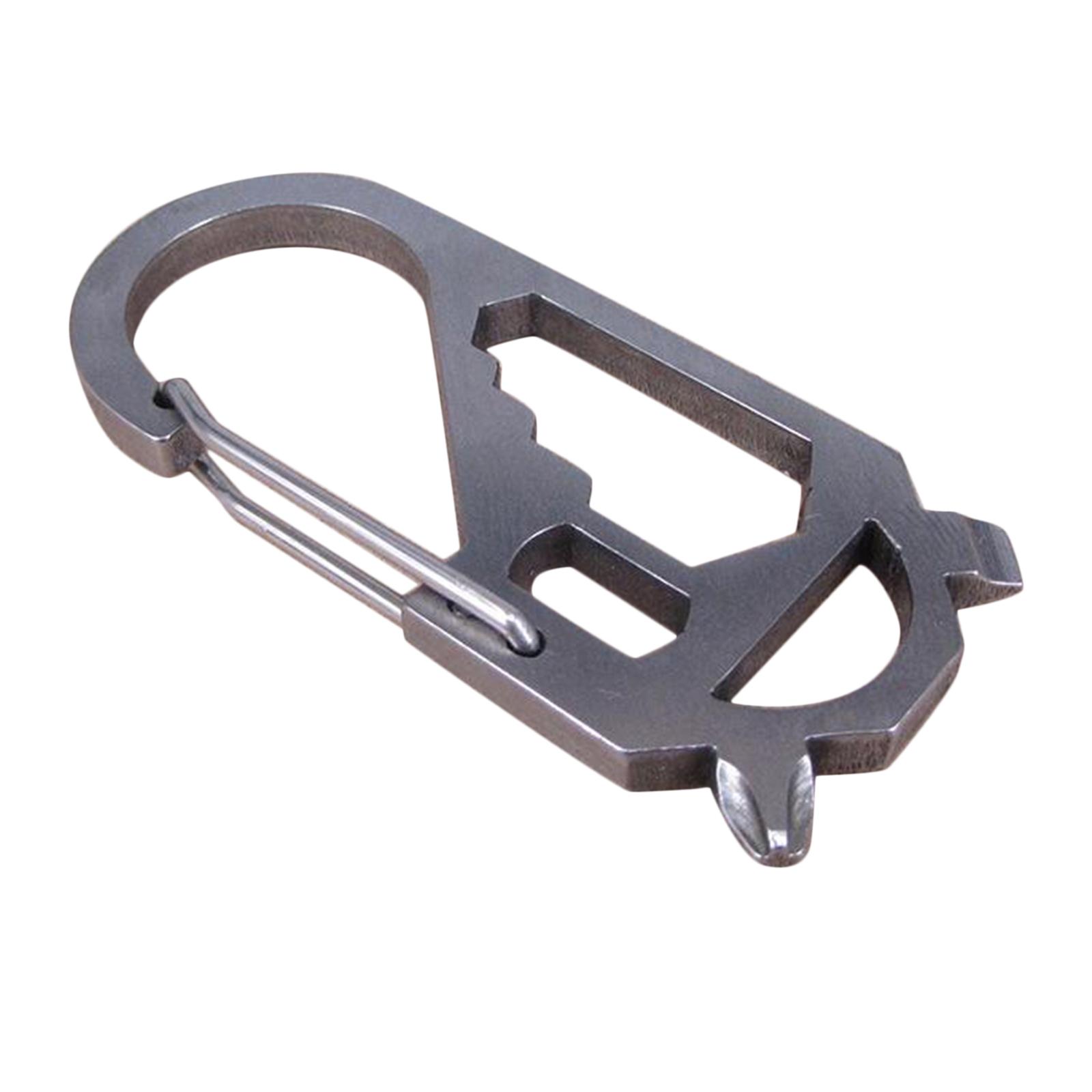 Cable Carabiner Camping Hiking Hook Chain Key Ring Lock Clip Holder
