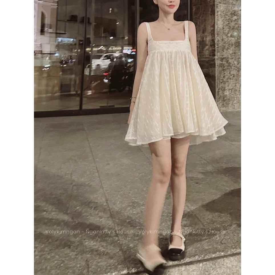 SET BỘ 2 MÓN ÁO 2 DÂY BABYDOLL NGANG NGỰC DÁNG XÒE MIX QUẦN ĐÙI CỰC XINH XỈU LUN Ạ HÀNG 2 LỚP XỊN NHA MẤY NÀNG ƠI