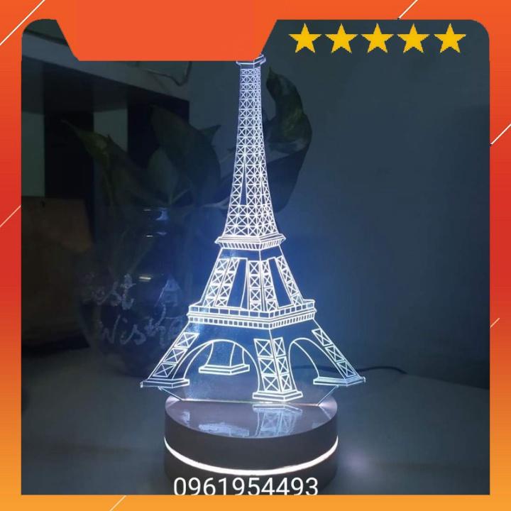 Đèn Led 3D 16 Màu ️ Đèn Ngủ Trang Trí Mẫu Tháp Eiffel Siêu Bền Đẹp