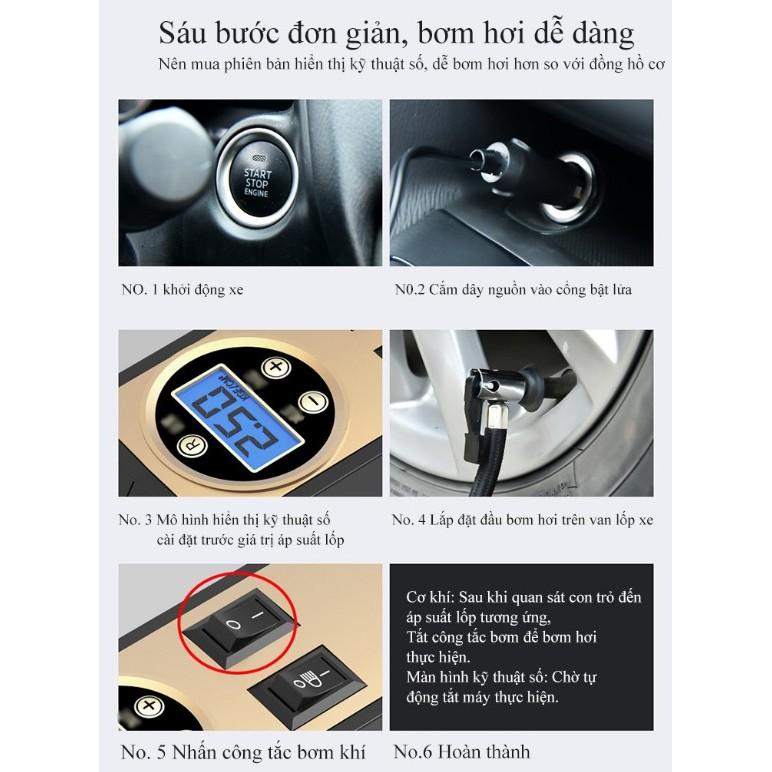 Máy bơm lốp nhanh 30s LCD xilanh kim loại