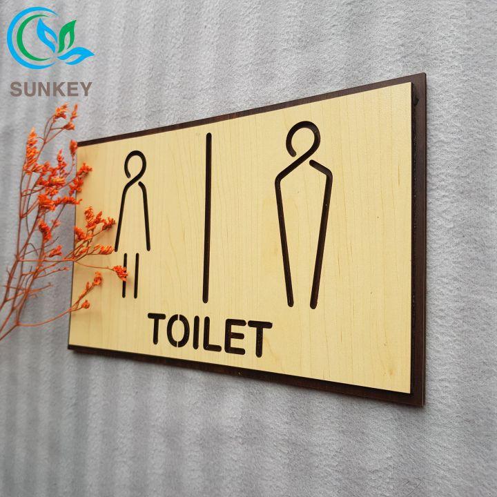 Bảng Gỗ Treo Cửa Nhà Vệ Sinh - Kích Thước 25x15 cm - Chất Liệu Gỗ MDF Nhập Khẩu - Treo Cửa Toilet