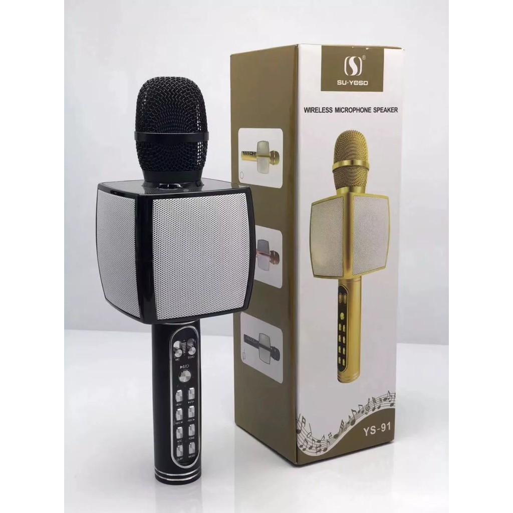 Micro Karaoke Bluetooth Hát KaraokeYS-95 Cao Cấp, Tích Hợp Loa Bass Cực Hay, Chỉnh Giọng Chuẩn