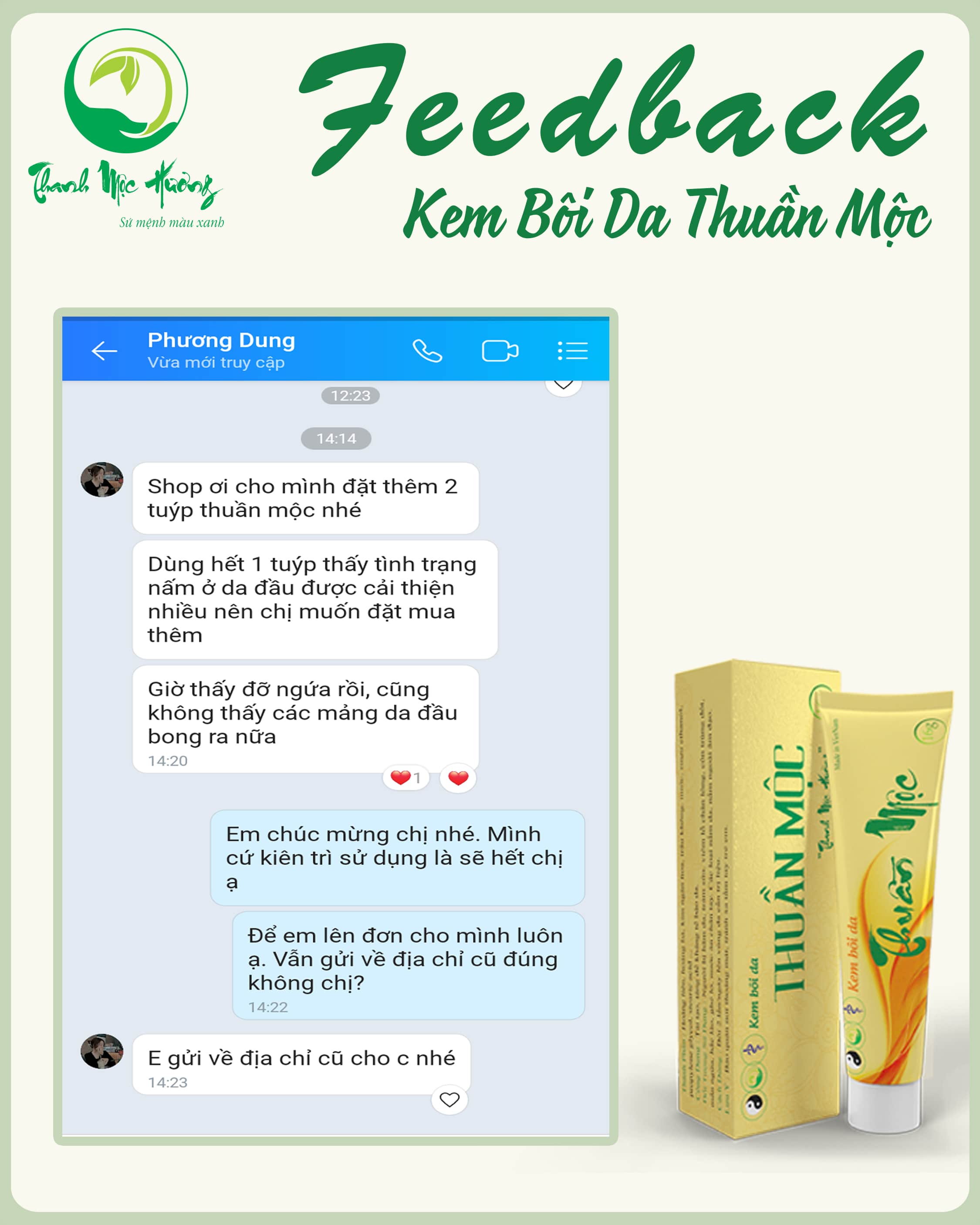 Combo 5 Kem Bôi Da Thuần Mộc Thanh Mộc Hương