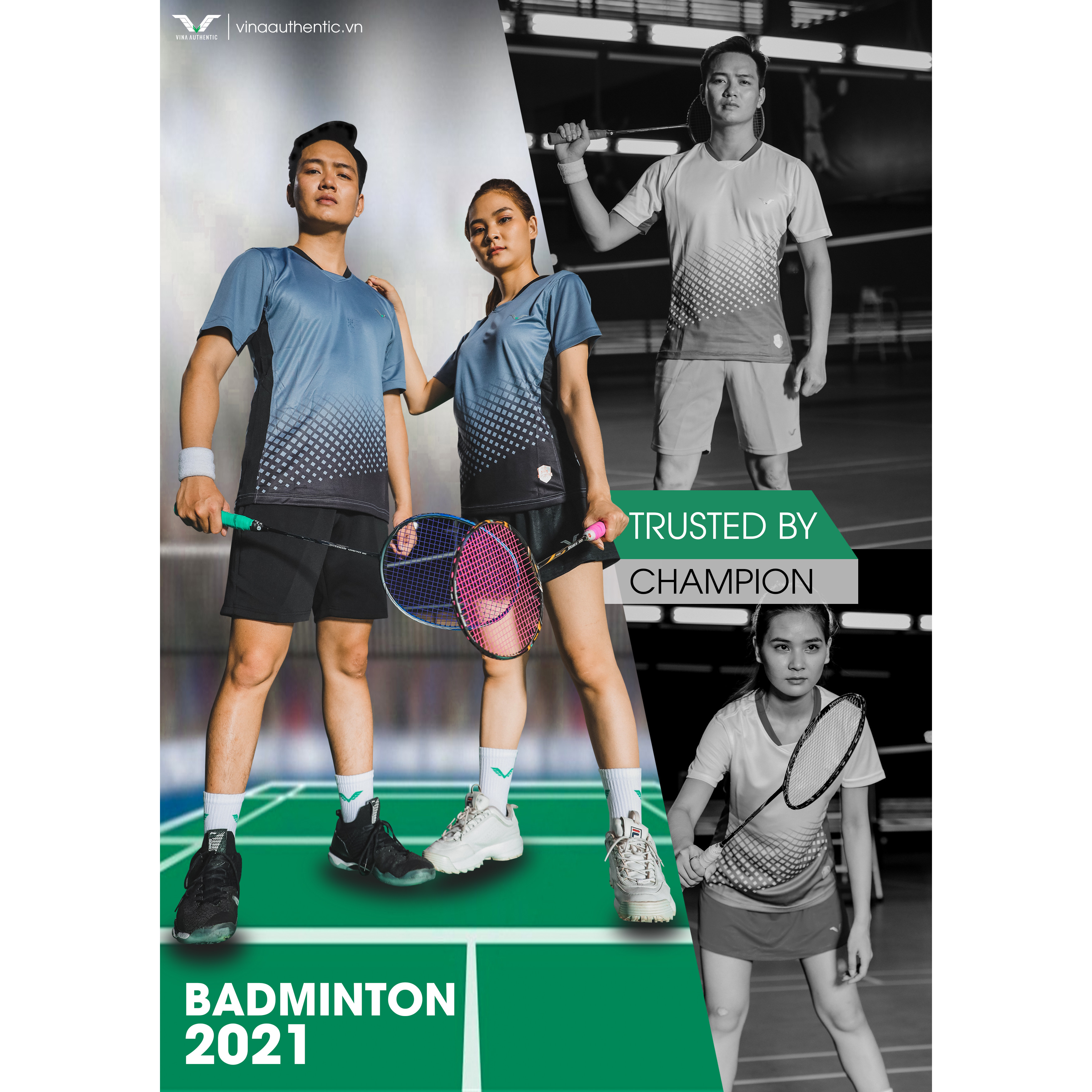 Áo COUPLE THỂ THAO CẦU LÔNG BADMINTON nam nữ, form đẹp, chất lượng, thấm hút mồ hôi