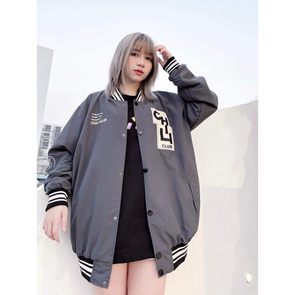 Bomber Jacket màu Xám