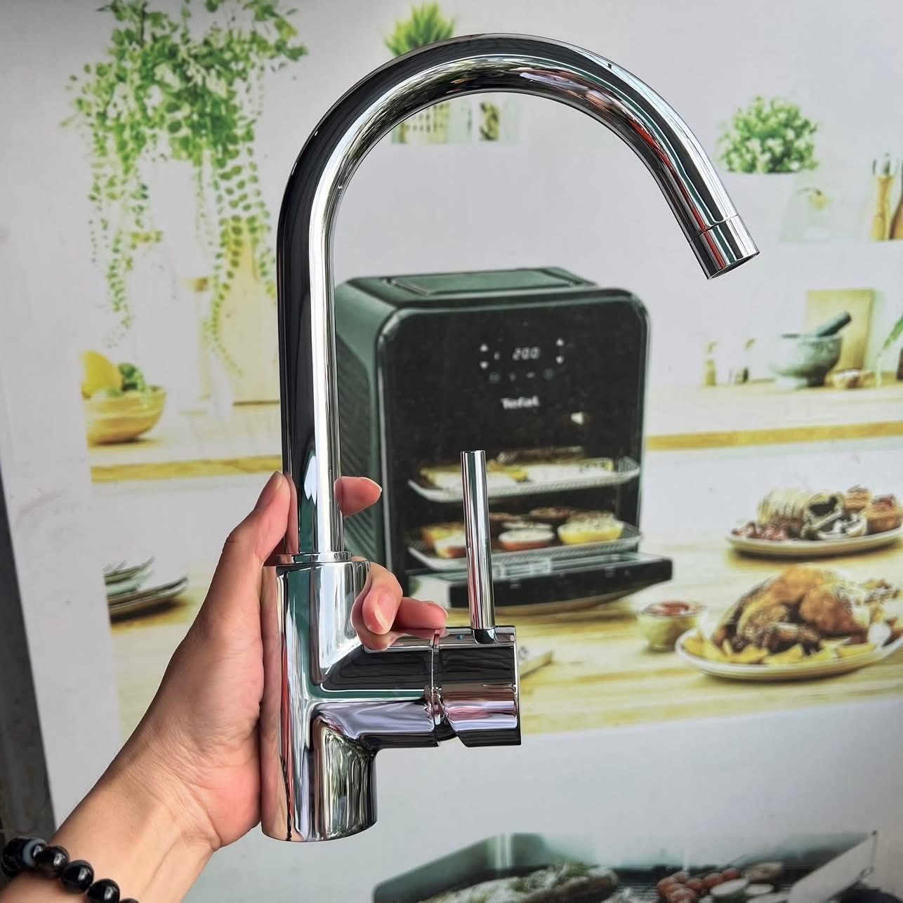 Vòi rửa bát nóng lạnh Blanco Mida Chrome 523284 hàng chính hãng