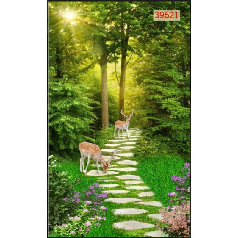 tranh 3D dán kính 2 mặt 60x120cm