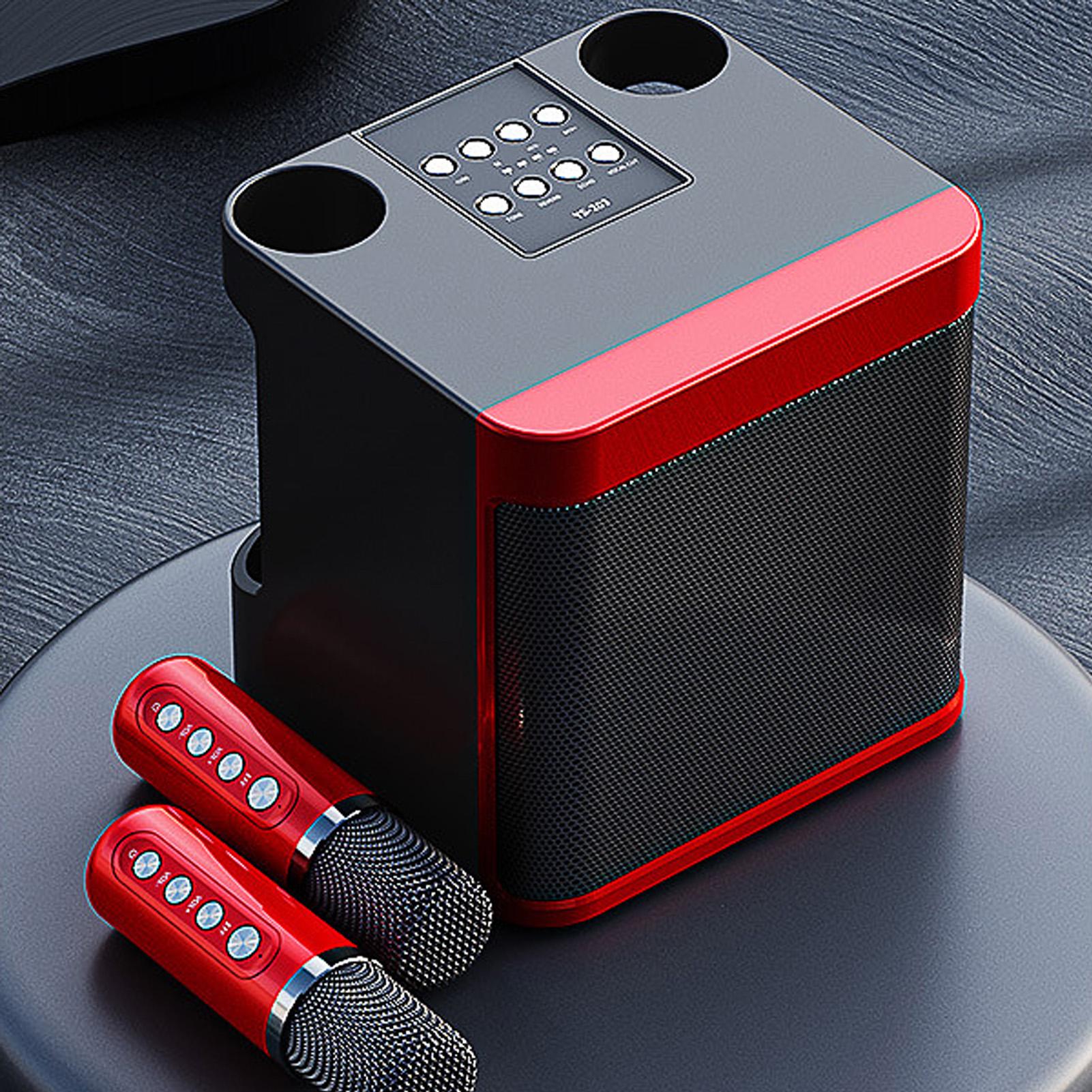 Mới Máy Hát Karaoke Bộ Loa Ys-203 100W Cao Cấp Micro Di Động Không Dây Âm Thanh Bluetooth Cho Họ Đảng Karaoke Color: Red