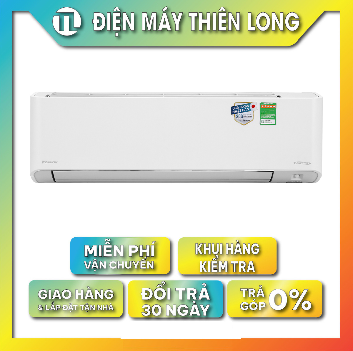 Máy lạnh Daikin Inverter 3.0 HP FTKZ71VVMV - Hàng chính hãng (Chỉ giao HCM)