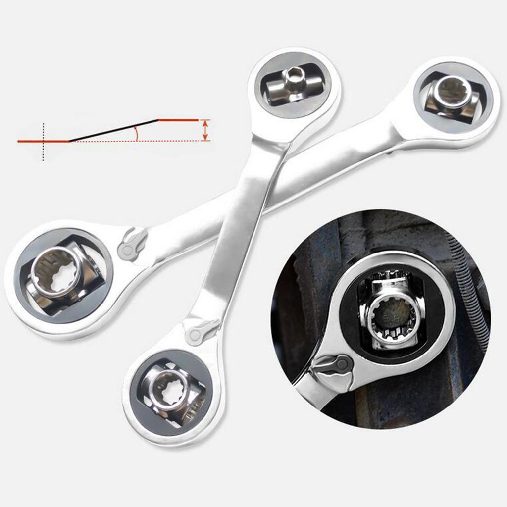 6-14mm Double End Ratchet Wrench Metric Ratcheting Combination Spanner Tool