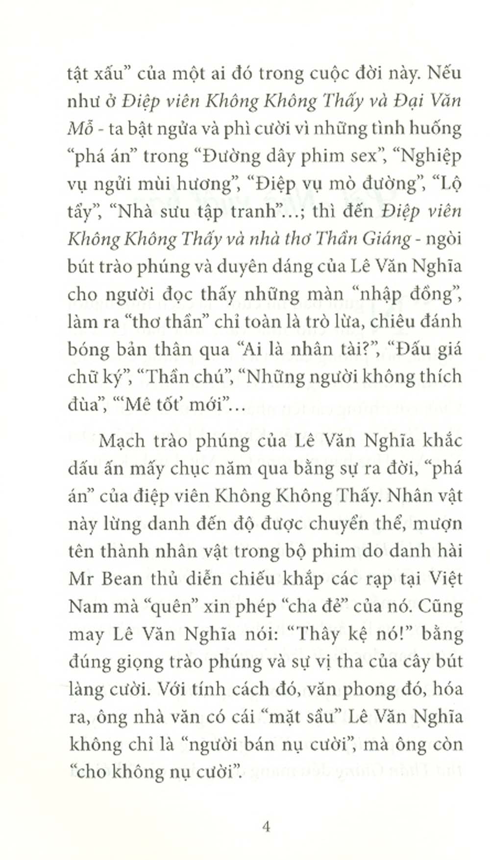 Điệp Viên Không Không Thấy Và Đại Văn Mỗ - Truyện Trào Phúng