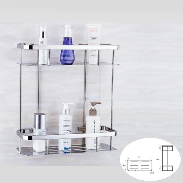 GIÁ ĐỂ ĐỒ NHÀ TẮM 2 TẦNG, GIÁ ĐỂ ĐỒ TREO TƯỜNG INOX 304 CAO CẤP, KỆ INOX THẲNG