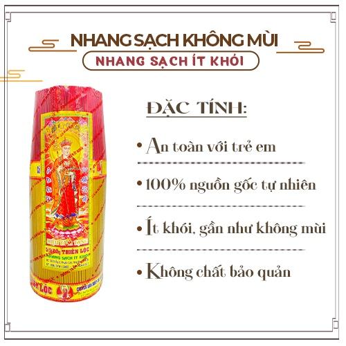 Nhang Sạch Đặc Biệt Không Mùi Không Cay Mắt Thiên Lộc An Toàn Cho Trẻ Em - 3 Tấc Bó Khổng Lồ 2000 Nén