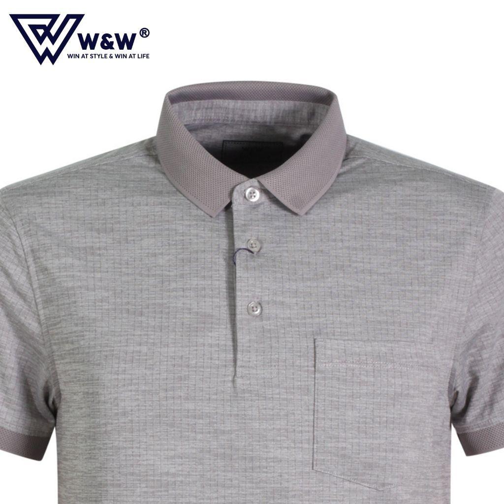 Áo Thun Polo Nam W&amp;W Dáng Regular Fit- Cổ Bẻ Đức Ngắn Có Túi Ngực Chất Liệu Thoáng Mát, Thấm Hút Tốt WPO70R