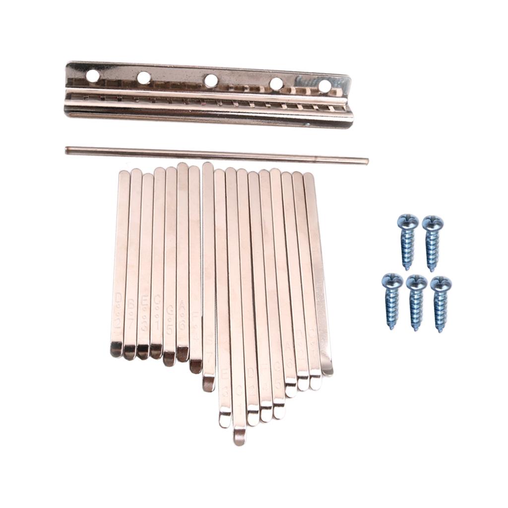 Steel Keys for 17 Note African Mbira Kalimba Thumb Piano Finger Percussion