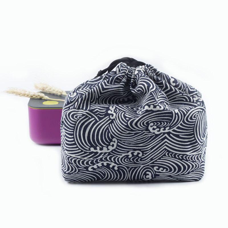 Japanese Lunch Bag Thermal Insulated Lunch Box Tote Cooler Handbag Bento Pouch Dinner Picnic Cloth Bag Food Storage Bags