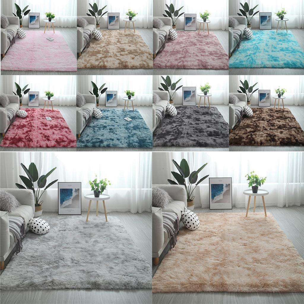 Soft Room Floor Mat Carpet Bedroom Beside Area Rug Grey