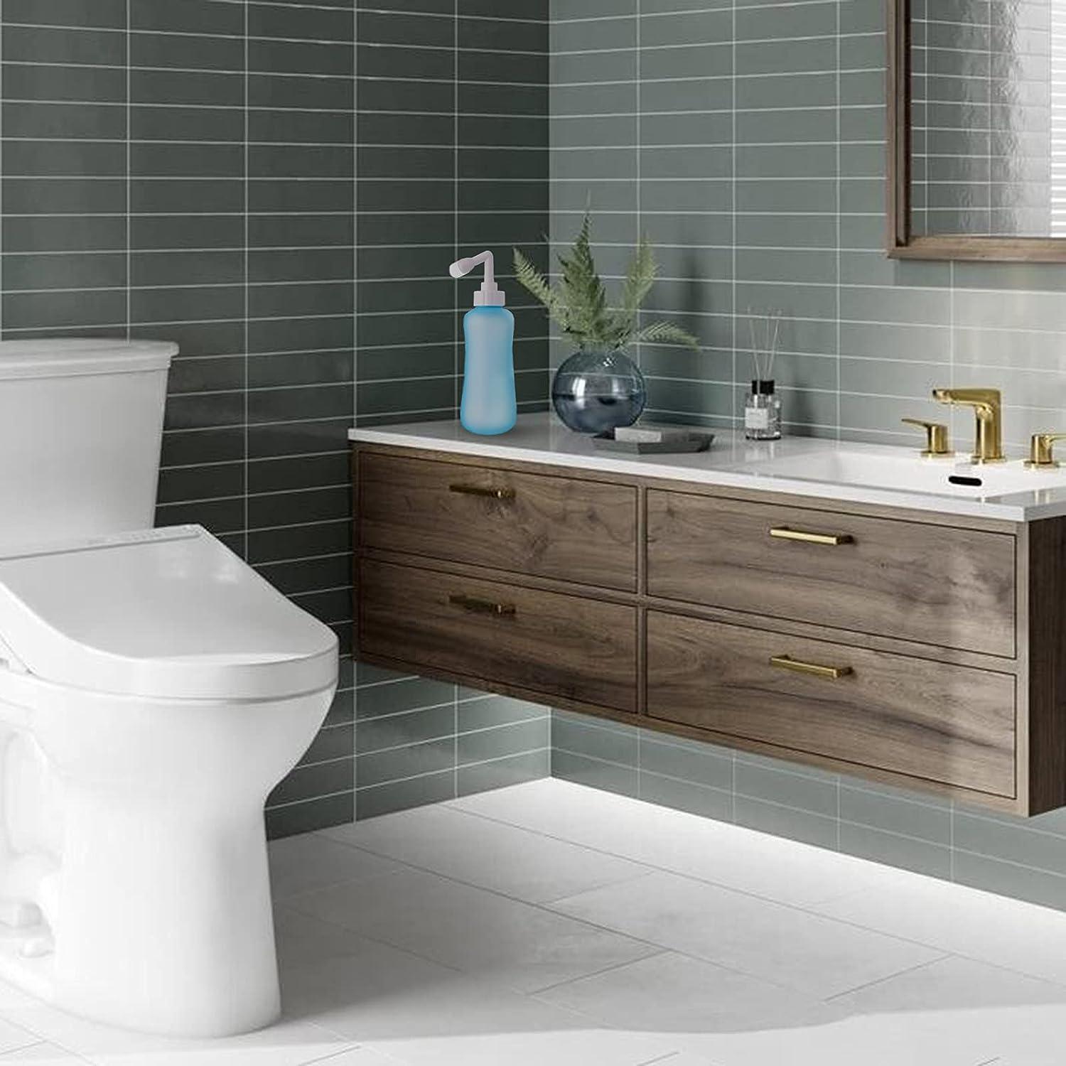 Bình sữa - Chậu rửa vệ sinh di động để chăm sóc sau sinh Giảm đau đáy chậu - Bình bóp 450ml có vòi góc 60° Túi đựng có thể giặt được - Dành cho bệnh viện, bà bầu