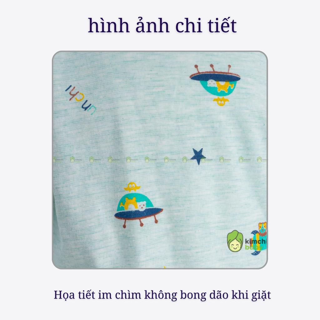 Đồ Bộ Bé Trai, Bé Gái UNCHI Vải Cotton Mềm Xốp Cài Vai Hoạ Tiết Gấu Con, Quần Áo Sơ Sinh Thu Đông Cho Bé UNTD2104