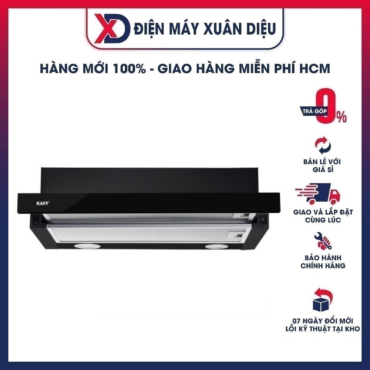 MÁY HÚT MÙI ÂM KAFF KF-TL1006B - HÀNG CHÍNH HÃNG (CHỈ GIAO HCM)