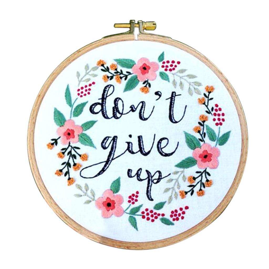 1 Bộ DIY Thêu Starter Kit Vòng Hoa Mẫu Vá Craft