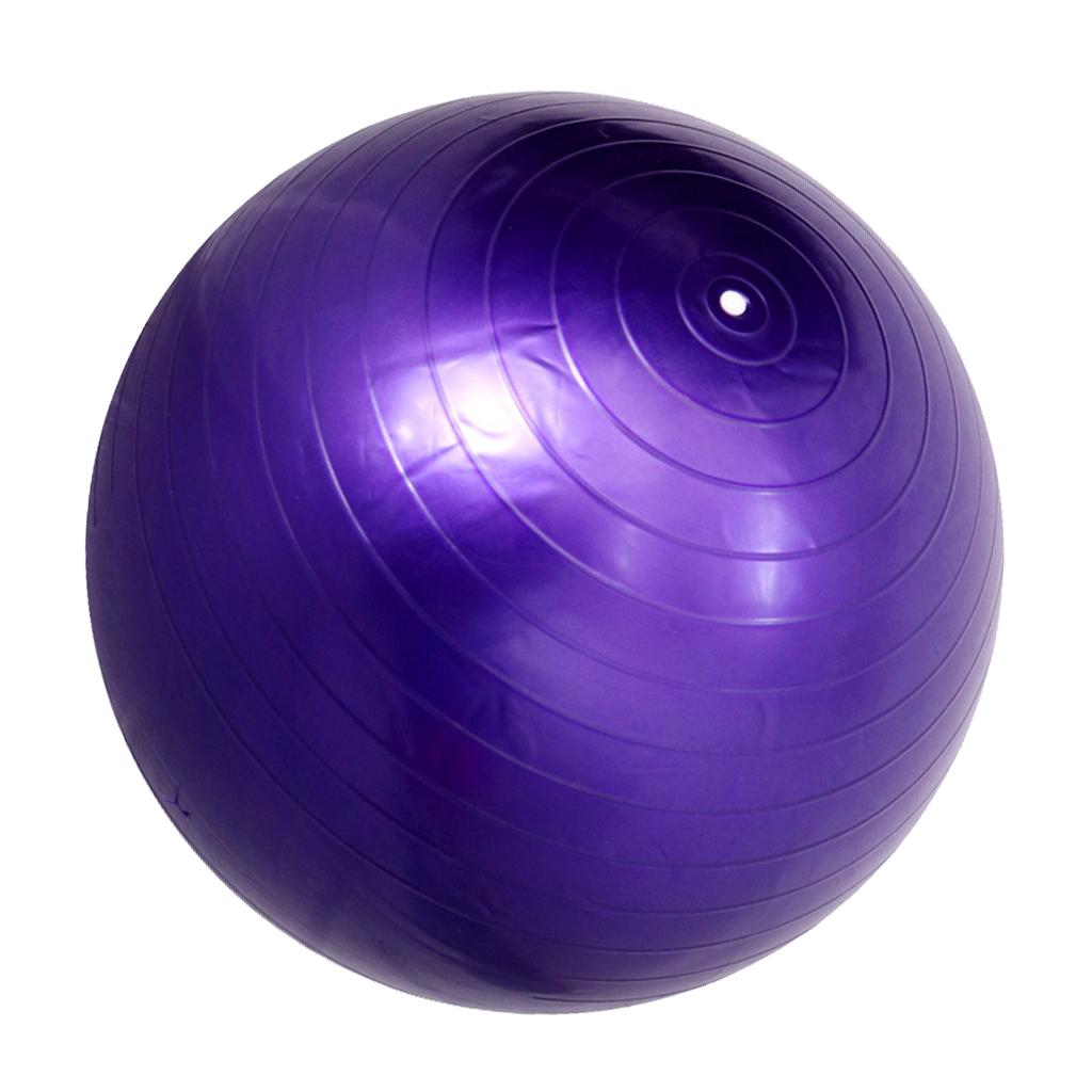 Physio Balance Yoga Fitness Gym ANTI-BURST BALL Exercise 45cm Inflatable, Purple