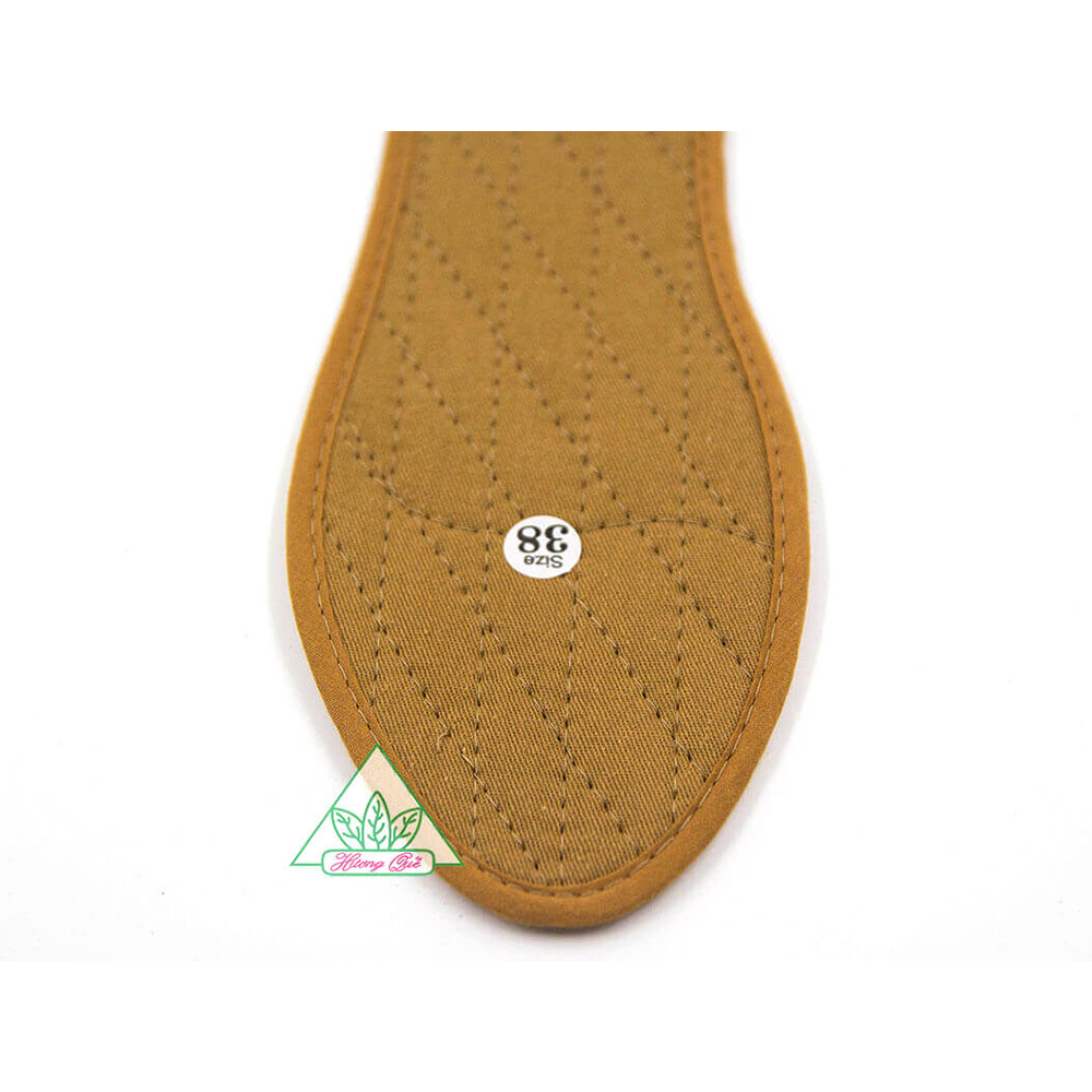 Lót giày vải cotton Hương quế CI-02 làm từ vải cotton - bột quế giúp hút ẩm - khử mùi - phòng cảm cúm và cải thiện sức khoẻ