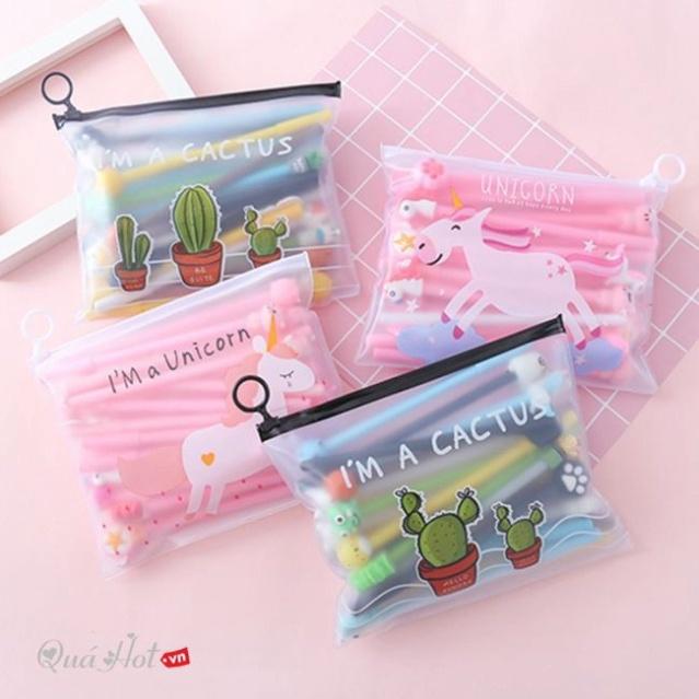 Set 20 Bút Cute Kèm Túi Zip0