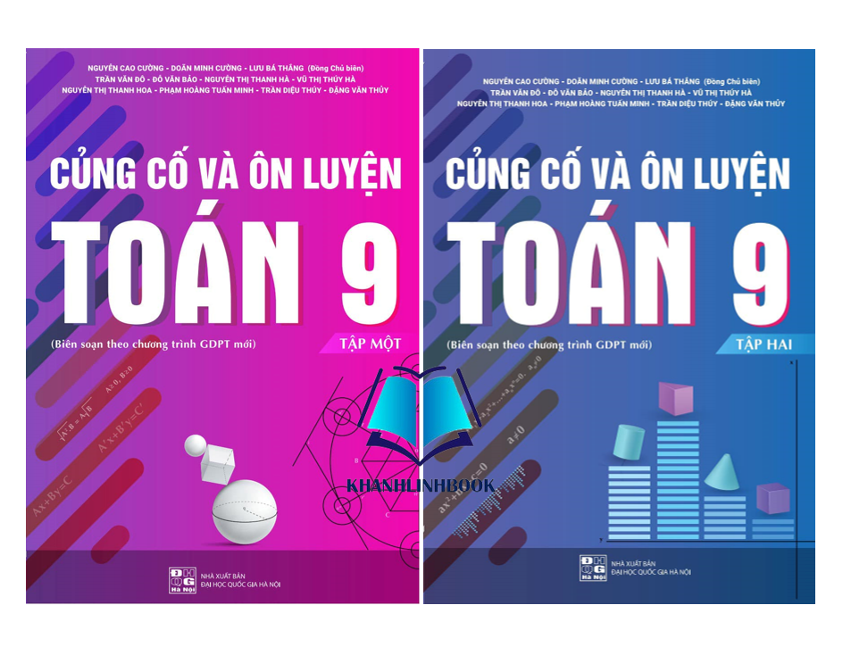 Sách - Combo Củng cố và ôn luyện Toán 9 (Tập 1 và Tập 2)
