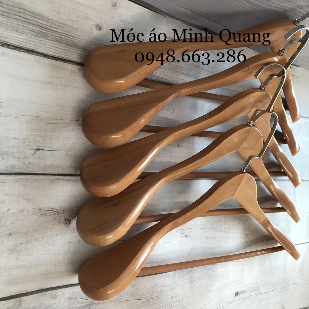 Móc treo qumóc treo quần áo vest-mắc cao cấp làm từ gỗ tự nhiên 100%-vai dày 5cm