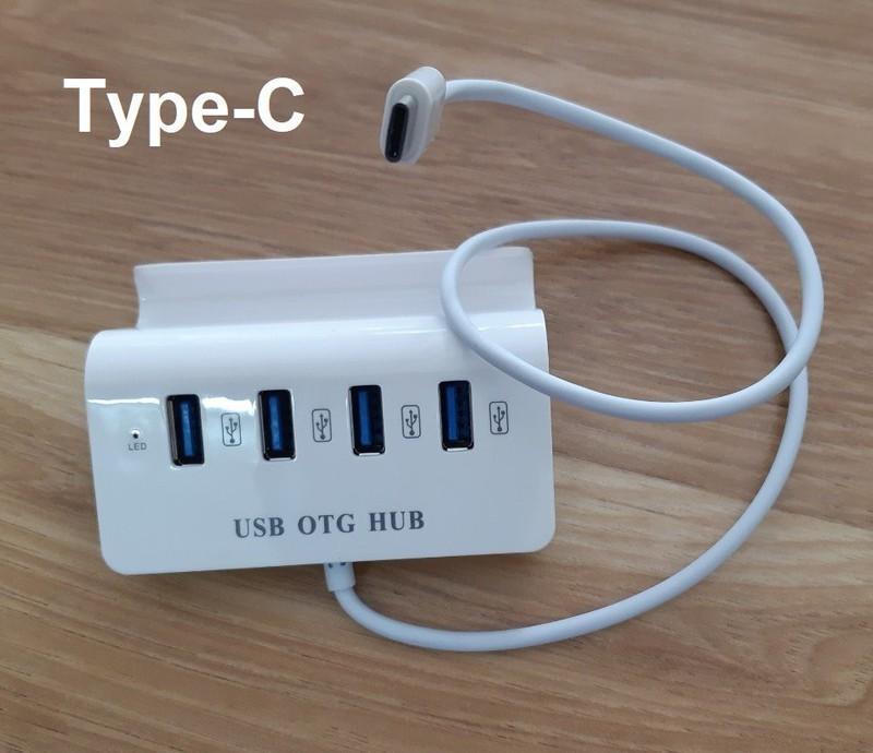 Hub USB Type-C ra 4 cổng USB kiêm giá đỡ cho Điện thoại