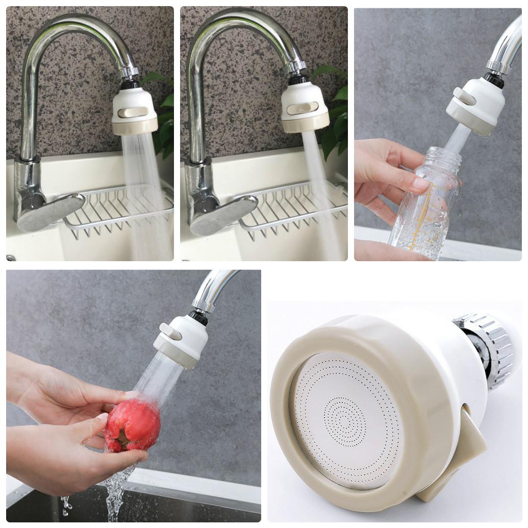 Đầu vòi rửa bát tăng áp chống bắn nước, có 2 chế độ nước xoay 360 độ
