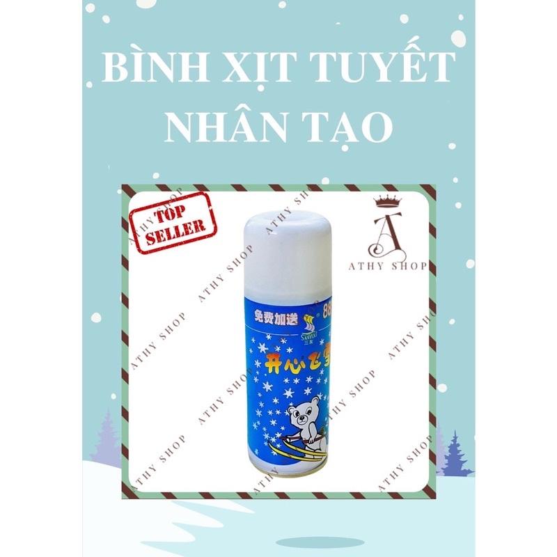 bình xịt tuyết trắng trang trí