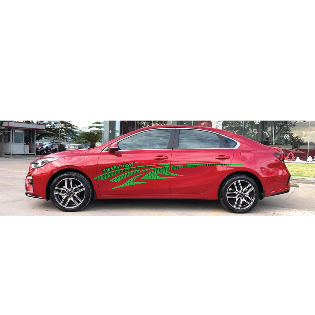 Decal cho xe Vinfast, tem xe Honda, tem xe 4 và 7 chỗ, tem cao cấp WRAP 37, KT 247x43cm